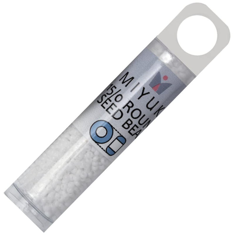 Miyuki Round Seed Bead Size 15/0 8.2g Opaque White - Image 3